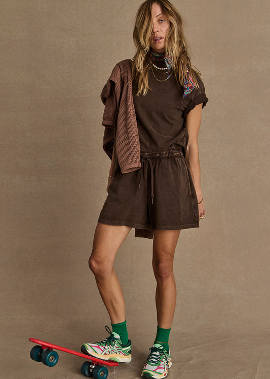 Soho Eva Crew Neck Tee - Brown