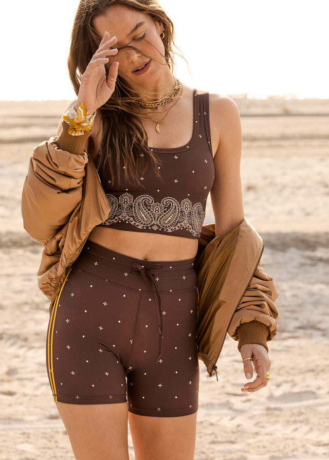 Mikkola Lou Scoop Crop - Paisley
