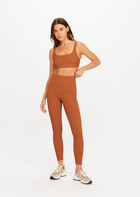 Mariana 25In High Midi Pant - Brown