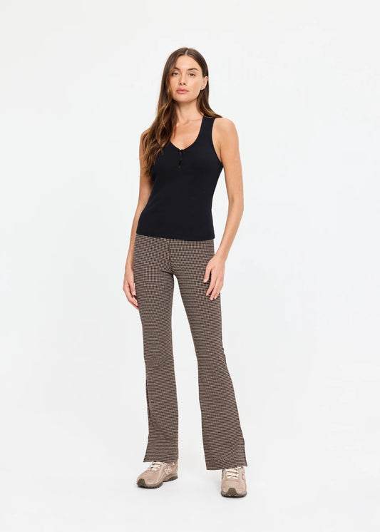 Charli Button Tank Top - Black
