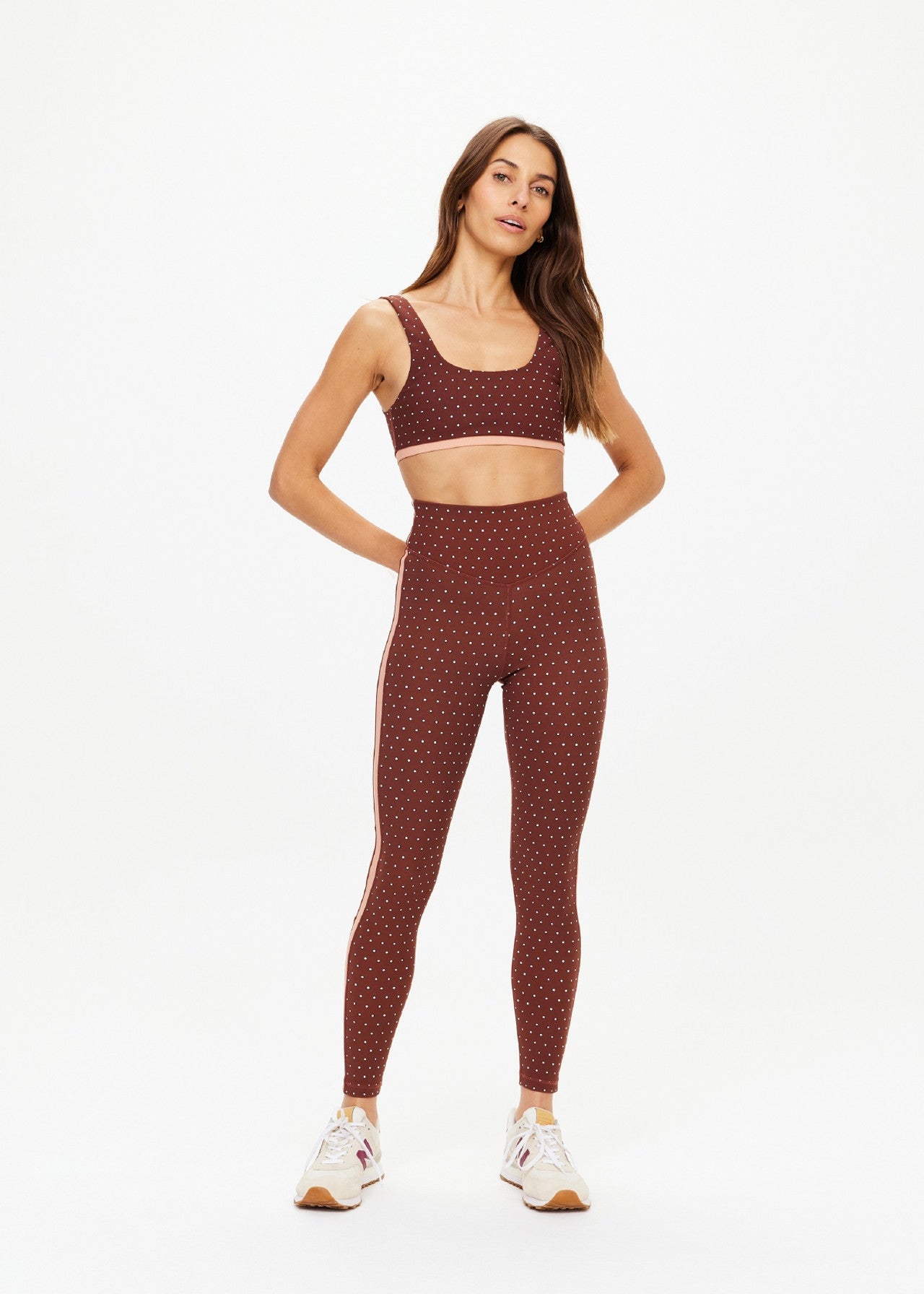 Maho 25In High Rise Midi Pant - Polka Dots