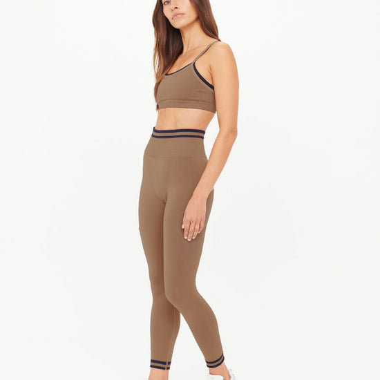form double layer sports bra on model