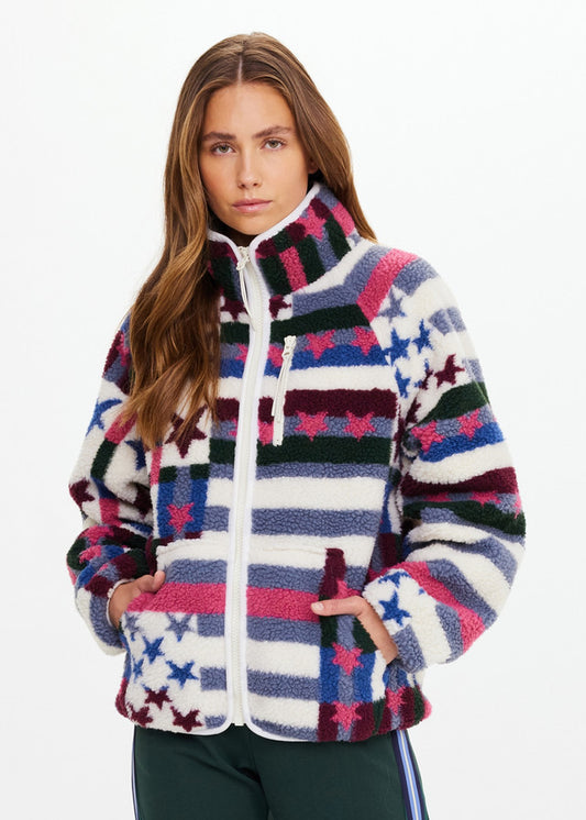 Harlow Fleece Zip Through - Multi