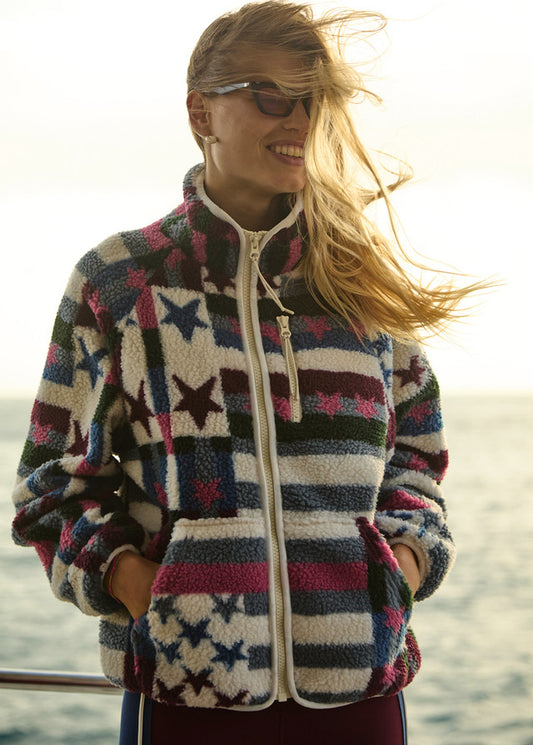 Harlow Fleece Zip Through - Multi