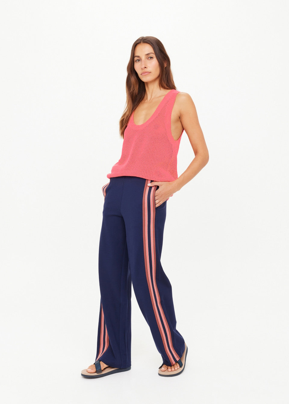 Ananda Wide Leg Cody Pant - Navy