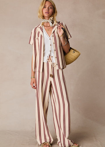 Baja Charli Drawstring Pant - Stripe