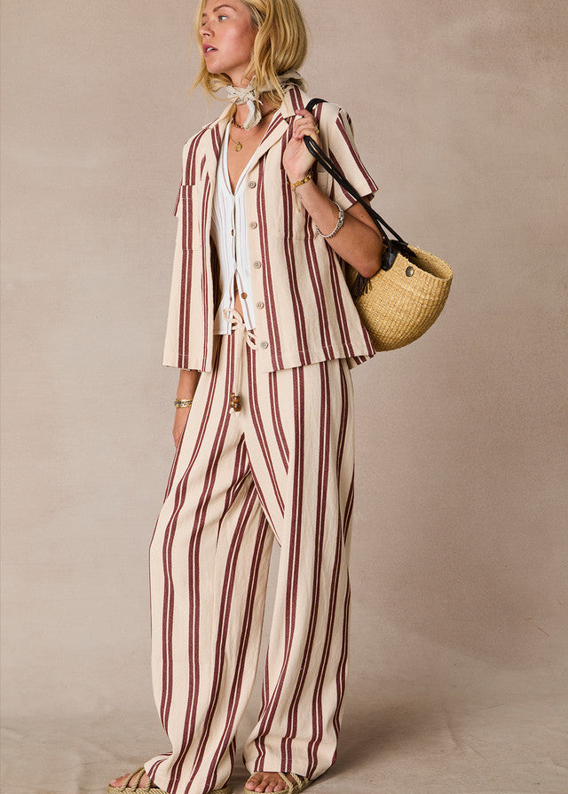 Baja Charli Drawstring Pant - Stripe