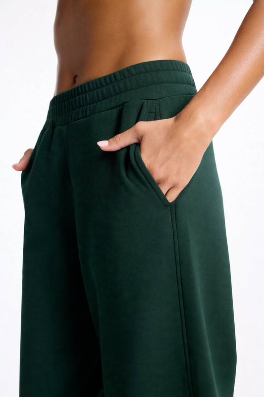 Ultra Soft Fleece Barrel Leg Pant - Scarab