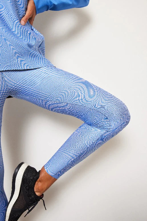 3D Check Ultra High Legging - Azure Holograph