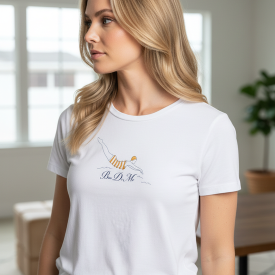 S/S Boxy Crew Tee - Bains De Mer - Optic White