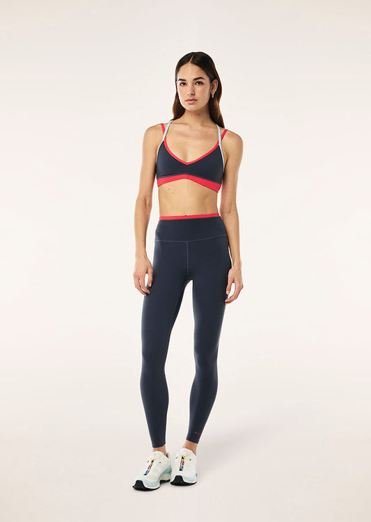 Vita Full Length Legging - MarineBlue / Strawberry