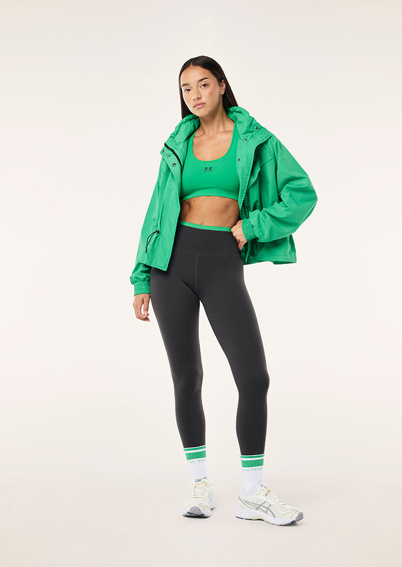 Vita Full Length Legging - Caviar / Kelly Green