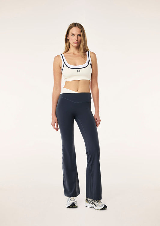 Wander Flare Legging - Marine Blue / Whisper White