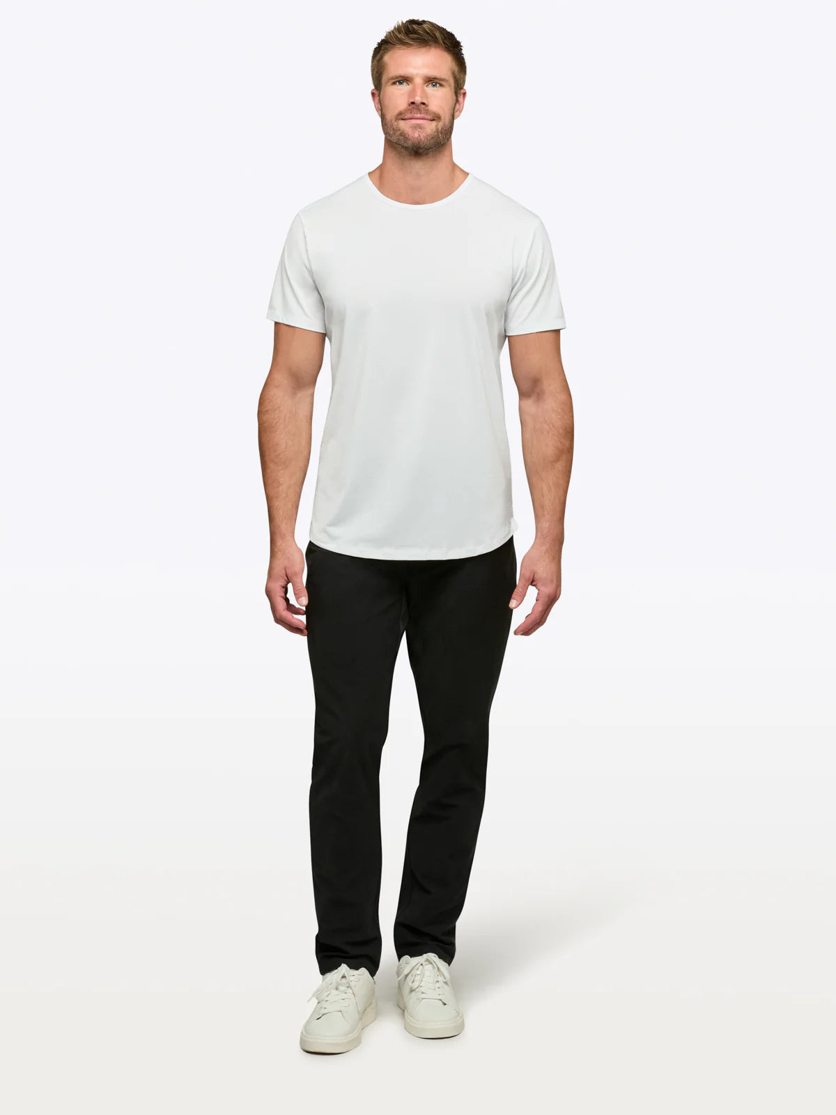 Ao Curve-Hem Tee - White