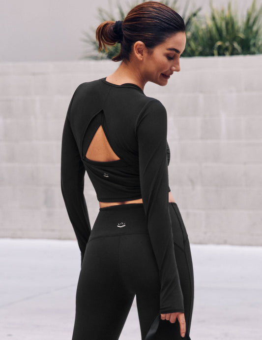 POWERBEYOND™ Lite Cardio Cropped Pullover - Black