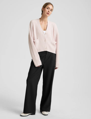 Wool Blend Cardigan - Soft Orchid