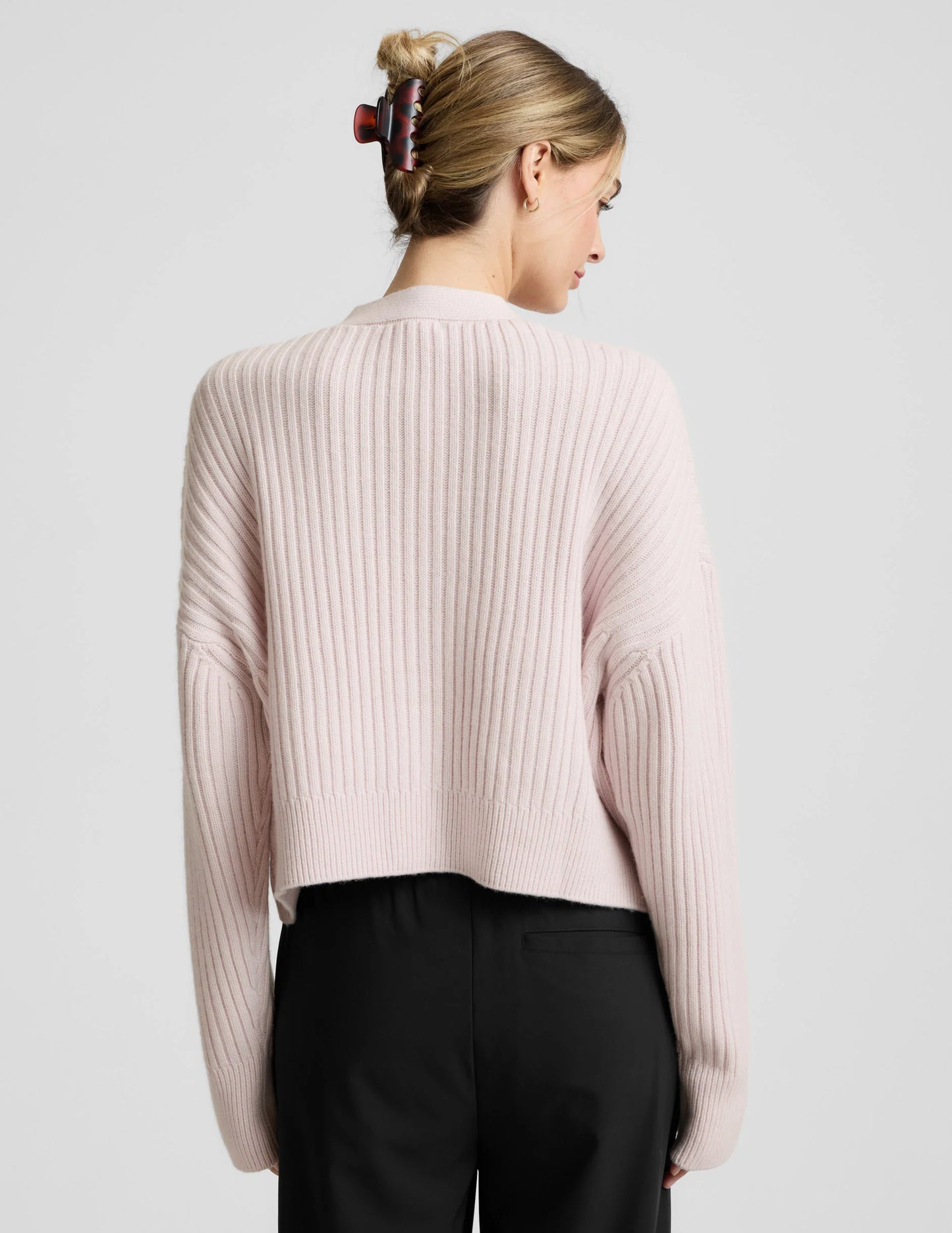 Wool Blend Cardigan - Soft Orchid