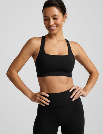 Glowzone Medium Impact Bra - Pitch Black