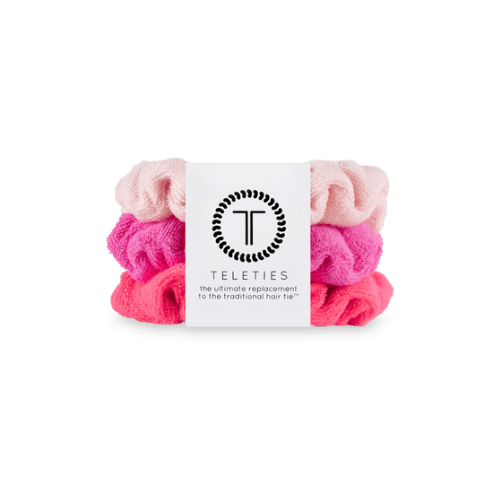 scrunchie for short hair teleties aruba terry cloth promo