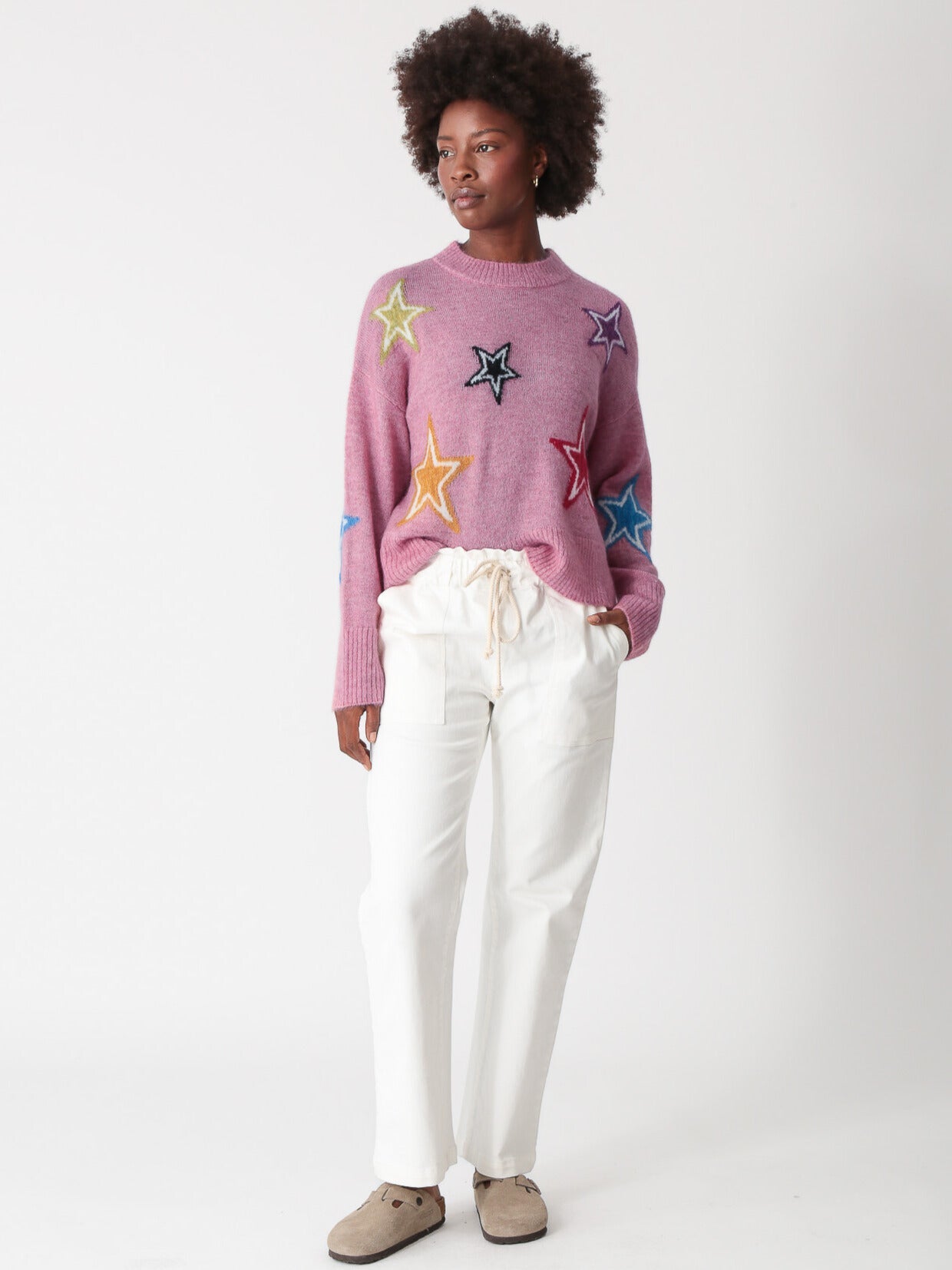 Leah Sweater Star - Pink