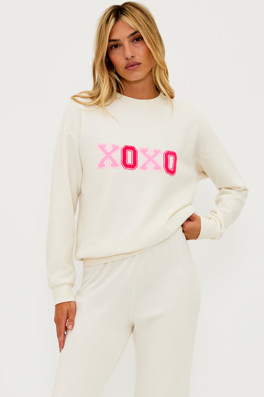 Devyn Oversized Sweatshirt - XOXO Cream