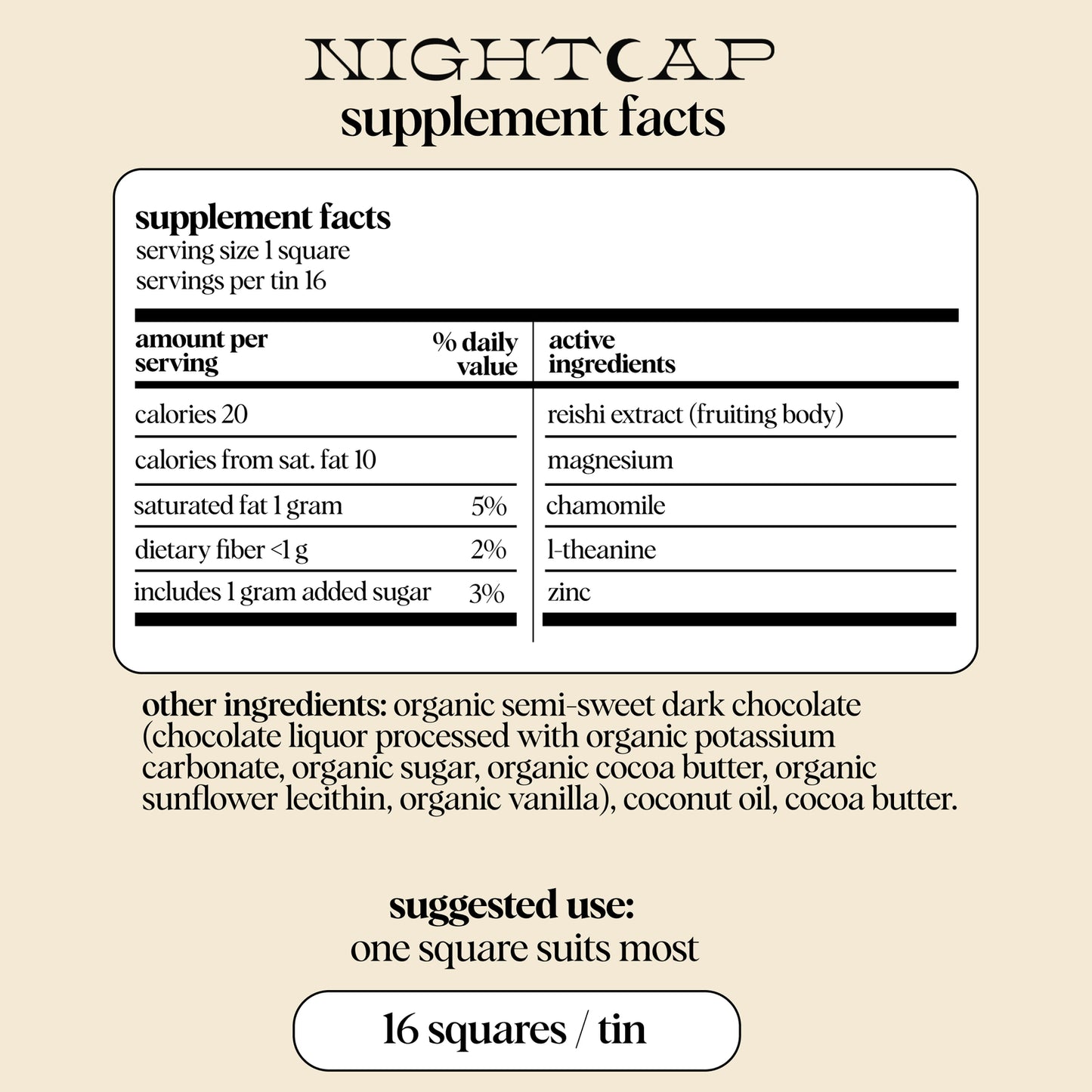 Nightcap - Mushroom Chocolates For Deep Sleep