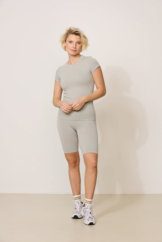 Maia Micromodal Biker Short - Mirage Grey