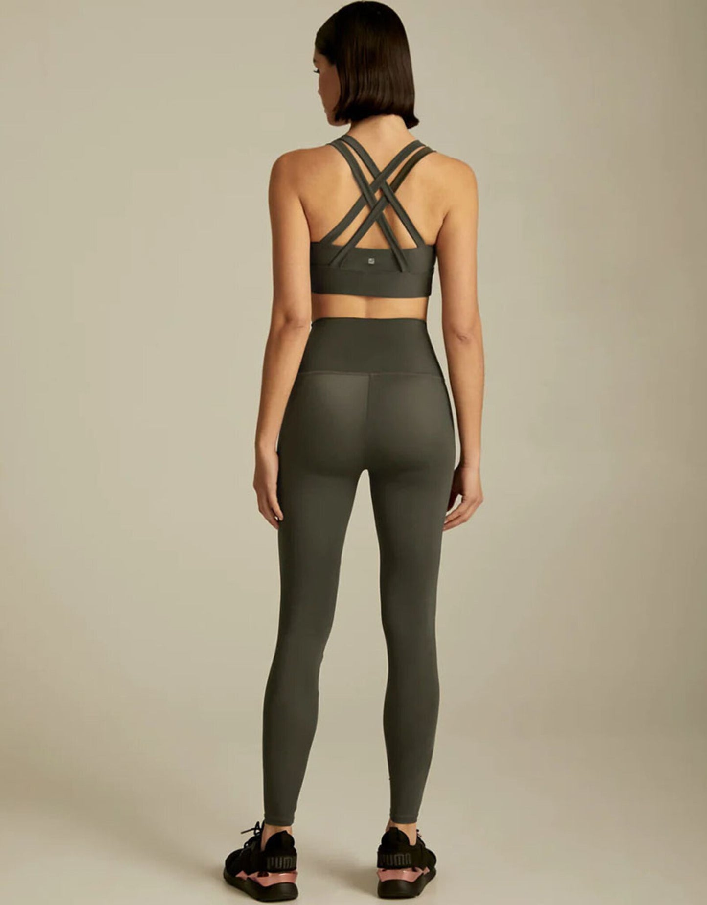 Row Legging - Olive Green