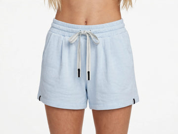 Softest Fleece Drawstring Short - Blue Haze