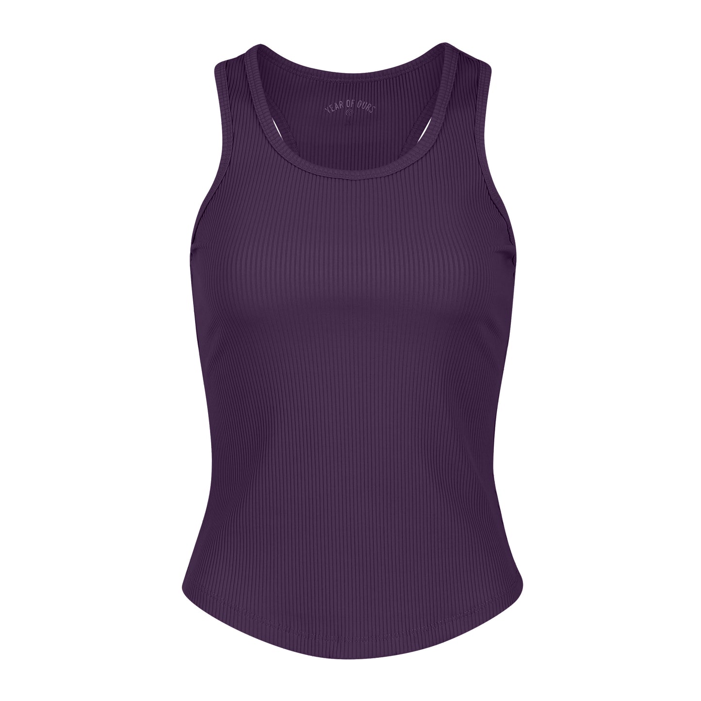 Ribbed Sporty Tank - Deep Plum