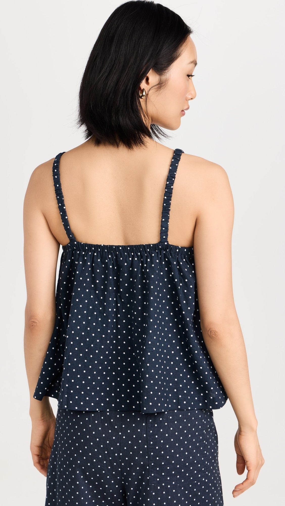 Linen Dot Swing Top