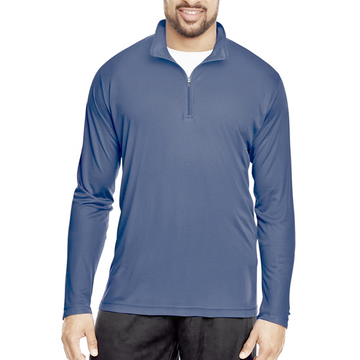 Men's Succeed LS 1/4 Zip - Vintage Indigo Melange