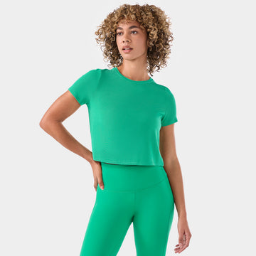 Ribbed Tee - Spring Green