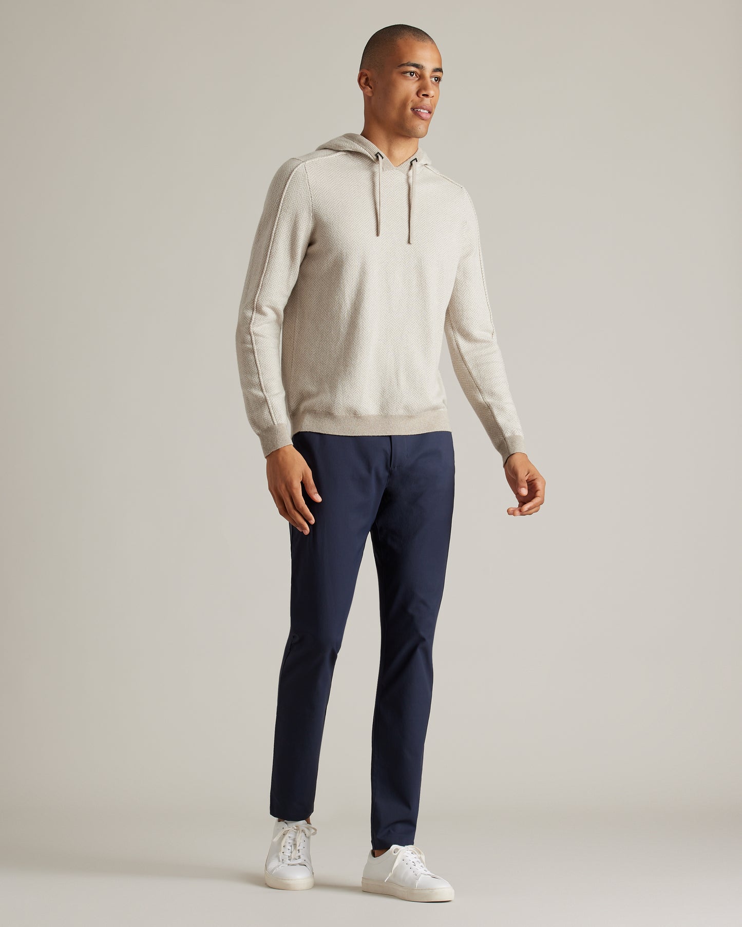 Emerson Knit Hoodie - Stone Marle