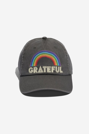 Rainbow Heart Dad Cap - Vintage Black