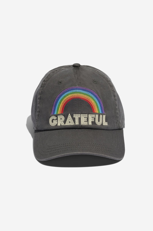 Rainbow Heart Dad Cap - Vintage Black