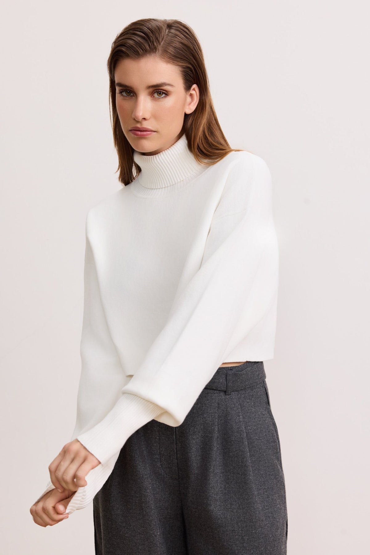 Olly Turtleneck Sweater - Marshmellow