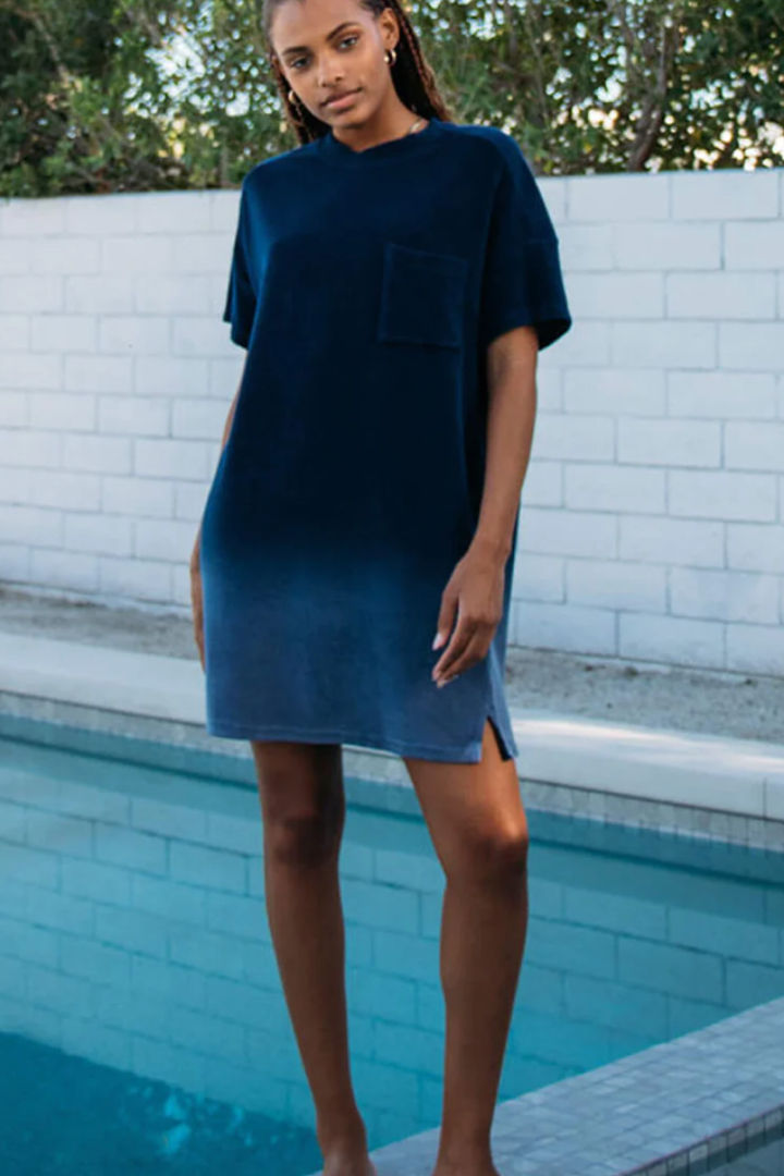 Navy blue tee shirt dress hot sale