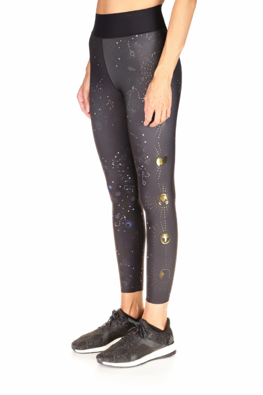 Zodiac Nebula Bonded Ultra High Legging - Black/Gold